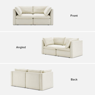 Macy Loveseat with Storage, Oat