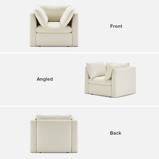 Macy Armchair with Storage, Oat