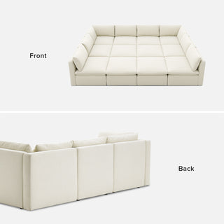 Macy Pit-Sectional Sofa with Storage, Oat