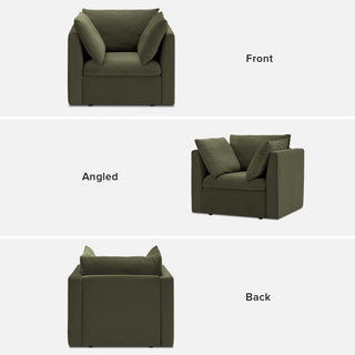 Macy Armchair, Olive Green Velvet [2nd gen]