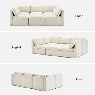 Macy Pit-Sectional Sofa with Storage, Oat