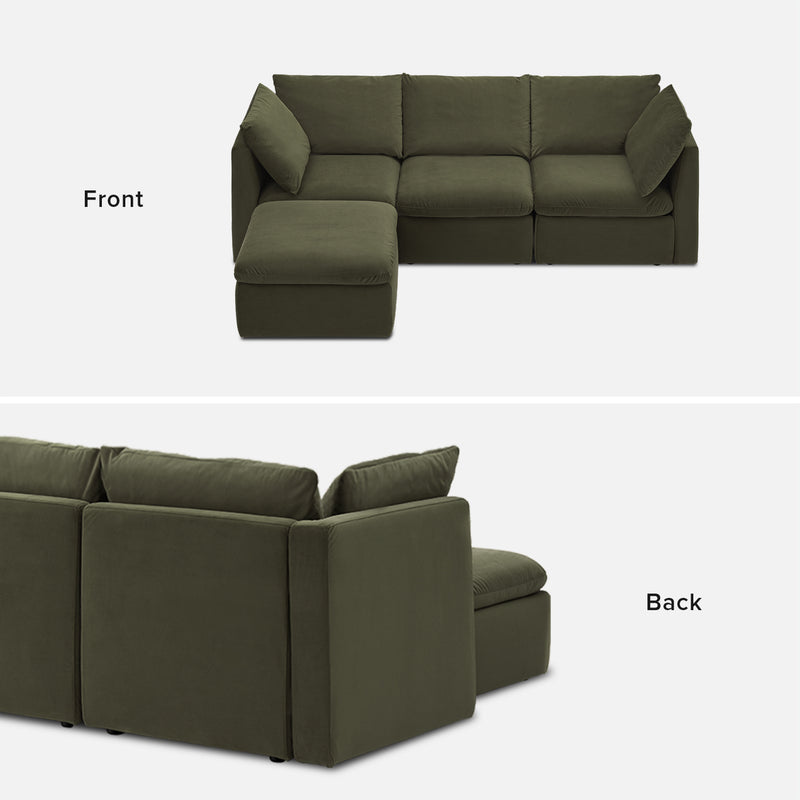 Macy 4-Seat L-Shaped Modular Sofa