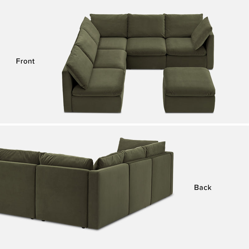 Macy 6-Seat L-Shaped Modular Sofa