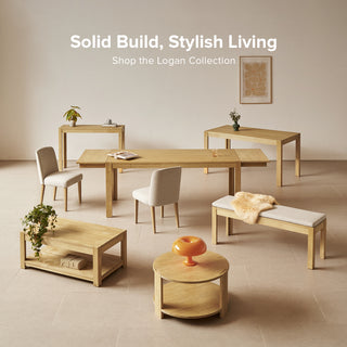 Logan Solid Wood 6-Seater Dining Set