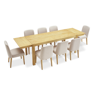 Logan Solid Wood 8-Seater Dining Set