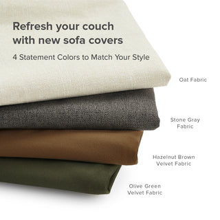 Macy 5 Seats Modular Sectional Sofa with Fully Removable Covers, Large Storage (Hazelnut Brown Velvet) [2nd Gen]