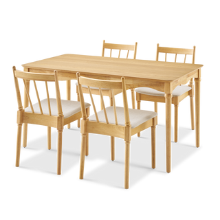 Elowen 59" Farmhouse Dining Table Set for 4