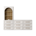 L-Shaped Modular Dresser with Hutch