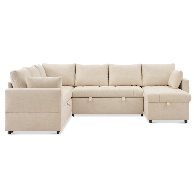 SleepStash 7-Seat U-Shaped Sofa Bed
