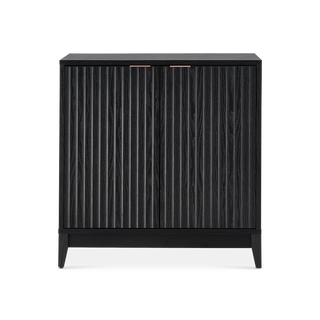 Brooklyn Modular Cabinet in Black Oak, single cabinet shown front on