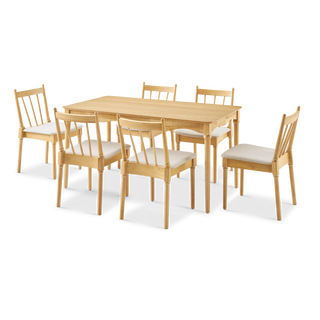 Elowen 59" Farmhouse Dining Table Set for 6