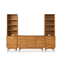 Retrovie Mid-Century Modern 79"-138" Modular Media Entertainment Center