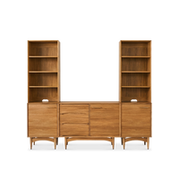 Retrovie Mid-Century Modern 79"-138" Modular Media Entertainment Center