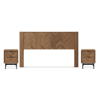 Axis 3-Piece Bedroom Set (Headboard, Nightstands)