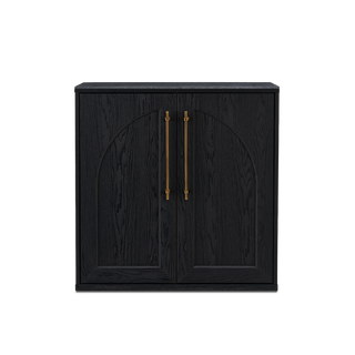 Blake Modular Storage Cabinet Arched, Black Oak Single