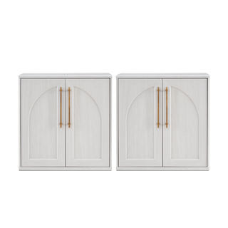 Blake Modular Storage Cabinet Arched, White Oak Set of 2