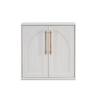 Blake Modular Storage Cabinet Arched, White Oak Single