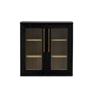 Blake Modular Storage Cabinet Acrylic, Black Oak Single