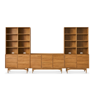 Retrovie Mid-Century Modern 79"-138" Modular Media Entertainment Center