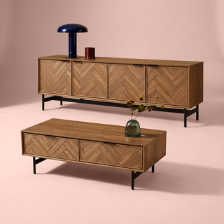 Axis Herringbone 69" TV Stand & Coffee Table Set