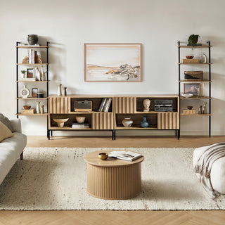 Norwin Entertainment Center (Entryway Cabinet + 5 Tier Shelf)