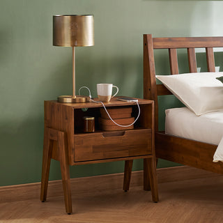 Ted Bed (Queen) & Nightstands with Charging Ports (Pair)