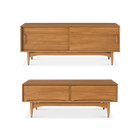 59" TV Stand + 47" Storage Coffee Table