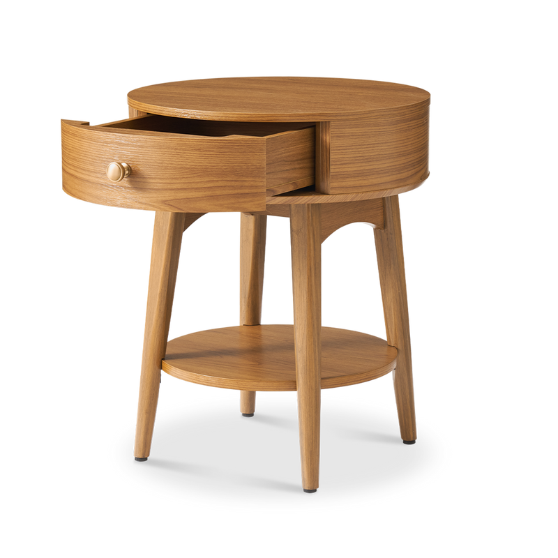 Retrovie Mid-Century Modern Round Side Table