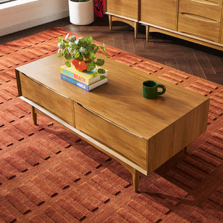 Retrovie Mid-Century Modern 59" TV Stand & Storage Coffee Table Set