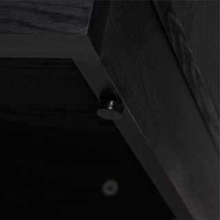 Blake Tall Acrylic Display Cabinet Angular, Black Oak Single - levelers