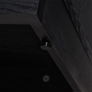 Blake Tall Acrylic Display Cabinet Angular, Black Oak Set of 2 - levelers