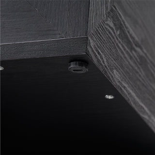 Blake Modular Storage Cabinet Arched, Black Oak Single - levelers