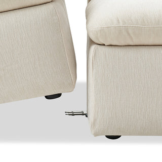 Macy Pit-sectional Sofa, Alpine Beige Chenille