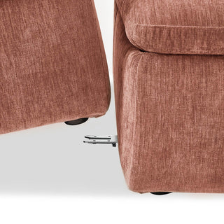 Macy 6 Seats Modular Sectional Sofa with Fully Removable Covers, Large Storage (Rusty Peach Red Chenille)