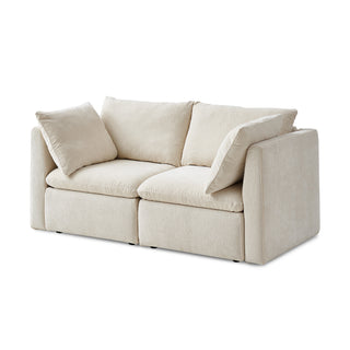 Macy Loveseat with Storage, Alpine Beige Chenille