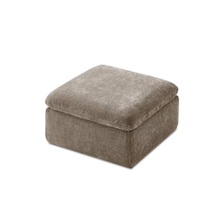Macy Ottoman with Storage, Taupe Chenille