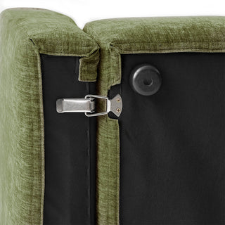 Macy 4 Seats Modular Sectional Sofa with Fully Removable Covers, Large Storage (Moss Green Chenille)