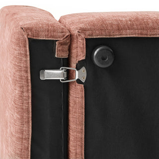 Macy 8 Seats Modular Sectional Sofa with Fully Removable Covers, Large Storage (Rusty Peach Red Chenille)