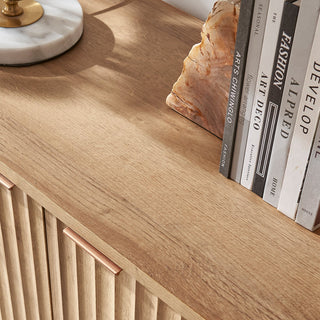 Brooklyn Modular Cabinet in Golden Oak, oak laminate wood grain close-up