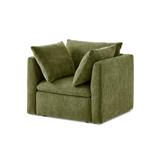Macy Armchair with Storage, Moss Green Chenille