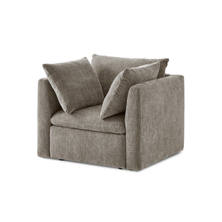 Macy Armchair with Storage, Keystone Gray Chenille