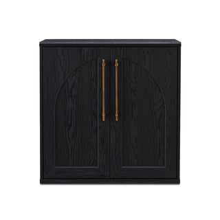 Blake Modular Storage Cabinet Arched, Black Oak Set of 2 - angle view