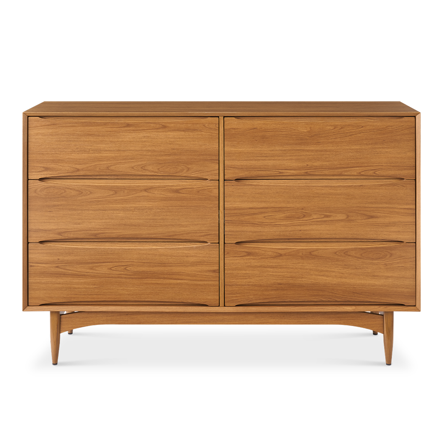 dresser mid century Retrovie Mid-Century Modern 6-Drawer Dresser
