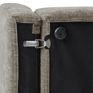 Macy Pit-sectional Sofa, Keystone Gray Chenille