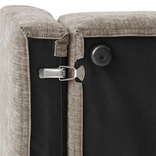 Macy Pit-sectional Sofa, Taupe Chenille