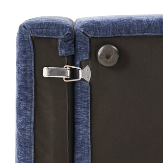 Macy Pit-sectional Sofa, Navy Blue Chenille