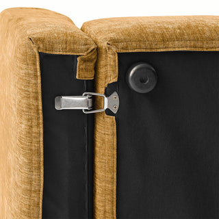 Macy Pit-sectional Sofa, Ochre Yellow Chenille