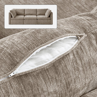 Macy Washable Slipcover Only (3 Seater), Taupe Chenille