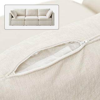 Macy Washable Slipcover Only (3 Seater), Alpine Beige Chenille