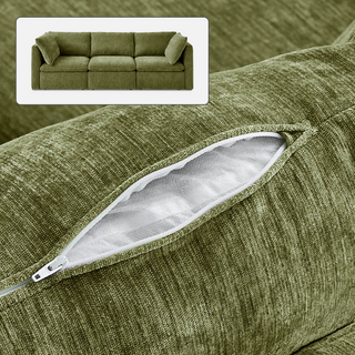 Macy Washable Slipcover Only (3 Seater), Moss Green Chenille